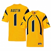 West Virginia Mountaineers 1 Tavon Austin Gold College Football Jersey Dzhi,baseball caps,new era cap wholesale,wholesale hats